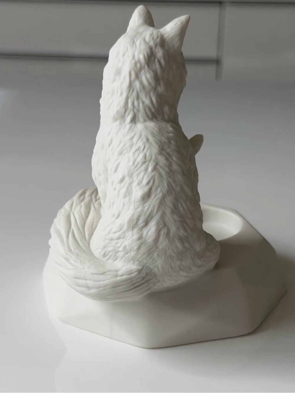 PartyLite Nature’s Wonders Arctic White Fox & Pup Ceramic Candle Holder